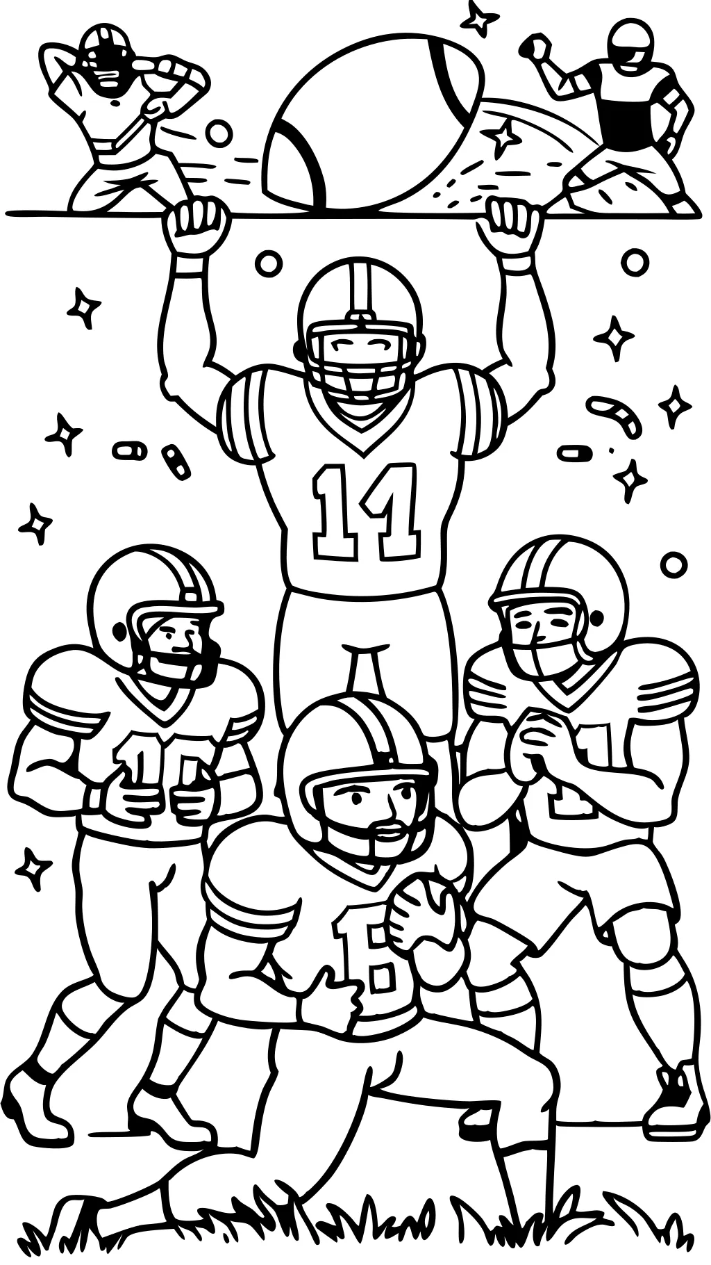 coloring pages for football players